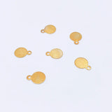 50pcs Round Metal Spacers DIY Earrings Making Pendants Charms 6/8/10mm