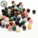 50pcs Round Natural & Synthetic Stone Beads, DIY Jewelry Making Beads 9~11mm