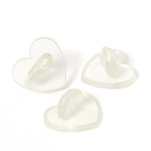 50pcs Heart Shape Rubber Pin Backs for Tie Tack Lapel Pin Holder Badges