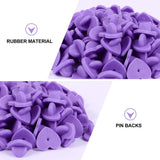 50pcs Heart Shape Rubber Pin Backs for Tie Tack Lapel Pin Holder Badges
