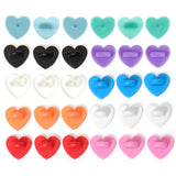 50pcs Heart Shape Rubber Pin Backs for Tie Tack Lapel Pin Holder Badges