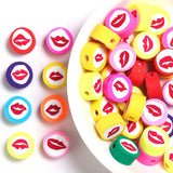 50pcs Christmas Ceramic Beads Fruit Animal Lollipop DIY Jewelry Making