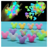 50pcs Silicone Luminous Beads Glow Mickey Rainbow DIY Jewelry