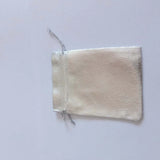 50 Silver Foil Organza Bag Drawstring Pouch Wedding/Party Packaging