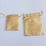 50 Silver Foil Organza Bag Drawstring Pouch Wedding/Party Packaging