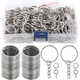 50pcs Silver Plated Blank Keyring Split Ring Keyfob Key Holder DIY Accessory
