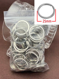 50pcs Silver-plated Metal Blank Key Ring DIY Key Chain Accessories