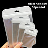 50pcs Small Plastic Bags 7*11cm 8.5*13cm Ziplock Bag with Hole