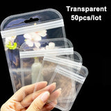 50pcs Small Plastic Bags 7*11cm 8.5*13cm Ziplock Bag with Hole