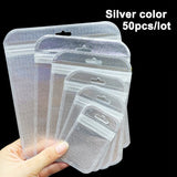 50pcs Small Plastic Bags 7*11cm 8.5*13cm Ziplock Bag with Hole