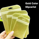 50pcs Small Plastic Bags 7*11cm 8.5*13cm Ziplock Bag with Hole