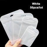 50pcs Small Plastic Bags 7*11cm 8.5*13cm Ziplock Bag with Hole