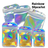 50pcs Small Plastic Bags 7*11cm 8.5*13cm Ziplock Bag with Hole
