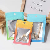 50pcs Smell Proof Laser Mylar Packaging Bag Resealable Holographic Zip Lock Bag