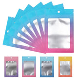 50pcs Smell Proof Laser Mylar Packaging Bag Resealable Holographic Zip Lock Bag