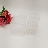 50pcs Square PVC Clear Box for Cakes Candy Wedding Jewelry Packaging