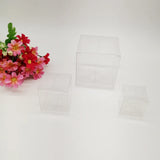 50pcs Square PVC Clear Box for Cakes Candy Wedding Jewelry Packaging