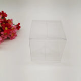 50pcs Square PVC Clear Box for Cakes Candy Wedding Jewelry Packaging