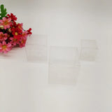 50pcs Square PVC Clear Box for Cakes Candy Wedding Jewelry Packaging