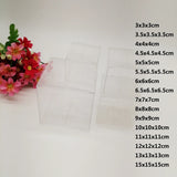50pcs Square PVC Clear Box for Cakes Candy Wedding Jewelry Packaging