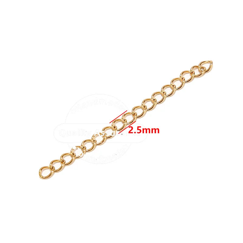 50pcs Stainless Steel Necklace Extender Chains for DIY Jewelry Making