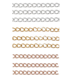 50pcs Stainless Steel Necklace Extender Chains for DIY Jewelry Making