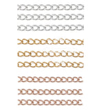 50pcs Stainless Steel Necklace Extender Chains for DIY Jewelry Making