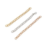 50pcs Stainless Steel Extension Chain 3mm Tail Chains for DIY Jewelry Making