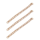 50pcs Stainless Steel Extension Chain 3mm Tail Chains for DIY Jewelry Making