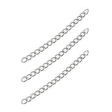 50pcs Stainless Steel Extension Chain 3mm Tail Chains for DIY Jewelry Making
