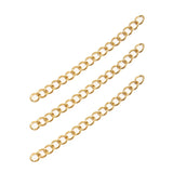 50pcs Stainless Steel Extension Chain 3mm Tail Chains for DIY Jewelry Making
