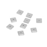 50pcs Stainless Steel 6x6mm Square Bead Spacer for DIY Jewelry Making