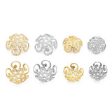 50pcs Stainless Steel Beads Caps Earring Making 8mm 10mm Golden Spacer End