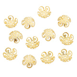 50pcs Stainless Steel Beads Caps Earring Making 8mm 10mm Golden Spacer End
