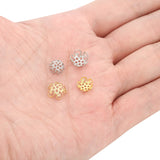 50pcs Stainless Steel Beads Caps Earring Making 8mm 10mm Golden Spacer End
