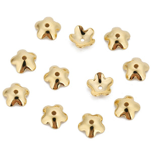 50pcs Stainless Steel Beads End Caps for Jewelry Making