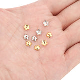 50pcs Stainless Steel Beads End Caps for Jewelry Making
