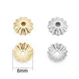 50pcs Stainless Steel Beads End Caps for Jewelry Making