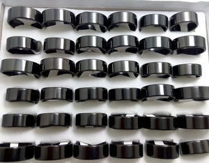 50pcs Men's 8mm Stainless Steel Wedding Band Rings Jewelry