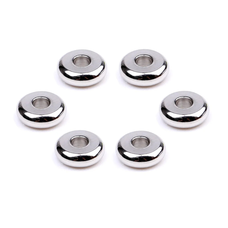 50pcs Stainless Steel Spacer Beads DIY Bracelet Wheel Bead Jewelry Making