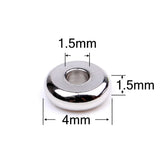 50pcs Stainless Steel Spacer Beads DIY Bracelet Wheel Bead Jewelry Making