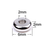 50pcs Stainless Steel Spacer Beads DIY Bracelet Wheel Bead Jewelry Making