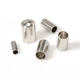 50pcs Stainless Steel Cord End Caps Crimp Clasps for DIY Bracelet Making