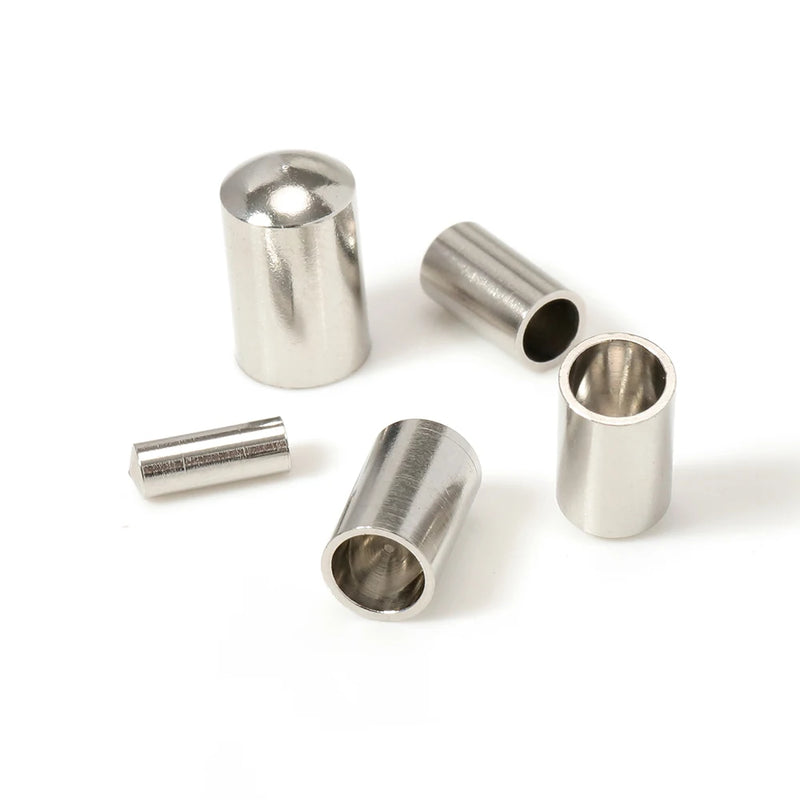 50pcs Stainless Steel Cord End Caps 2/3/4/5mm Rope Thread
