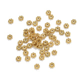 50pcs Stainless Steel Daisy Wheel Flower Charm Spacer Bead for Jewelry Making