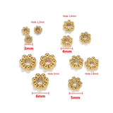 50pcs Stainless Steel Daisy Wheel Flower Charm Spacer Bead for Jewelry Making