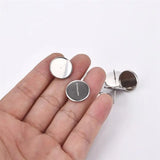 50pcs Stainless Steel Earring Studs Base 8 10 12 16mm DIY Earrings Blank Base