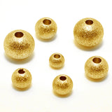 50pcs Stainless Steel Frosting Spacer Beads Ball 3-8mm DIY Jewelry Making