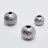 50pcs Stainless Steel Frosting Spacer Beads Ball 3-8mm DIY Jewelry Making