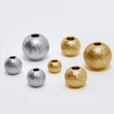 50pcs Stainless Steel Frosting Spacer Beads Ball 3-8mm DIY Jewelry Making